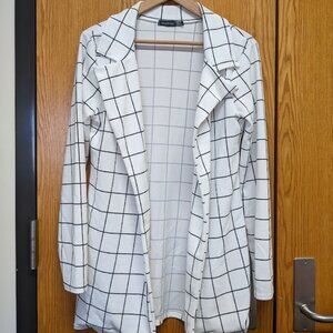 Boohoo Grid Check Duster Jacket